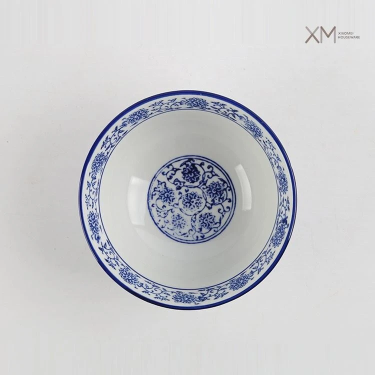 Vintage Floral Blue And White Porcelain Bowl